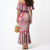 Dreamy Butterfly Polynesian - Breast Cancer Awareness Mermaid Dress Floral Vibes