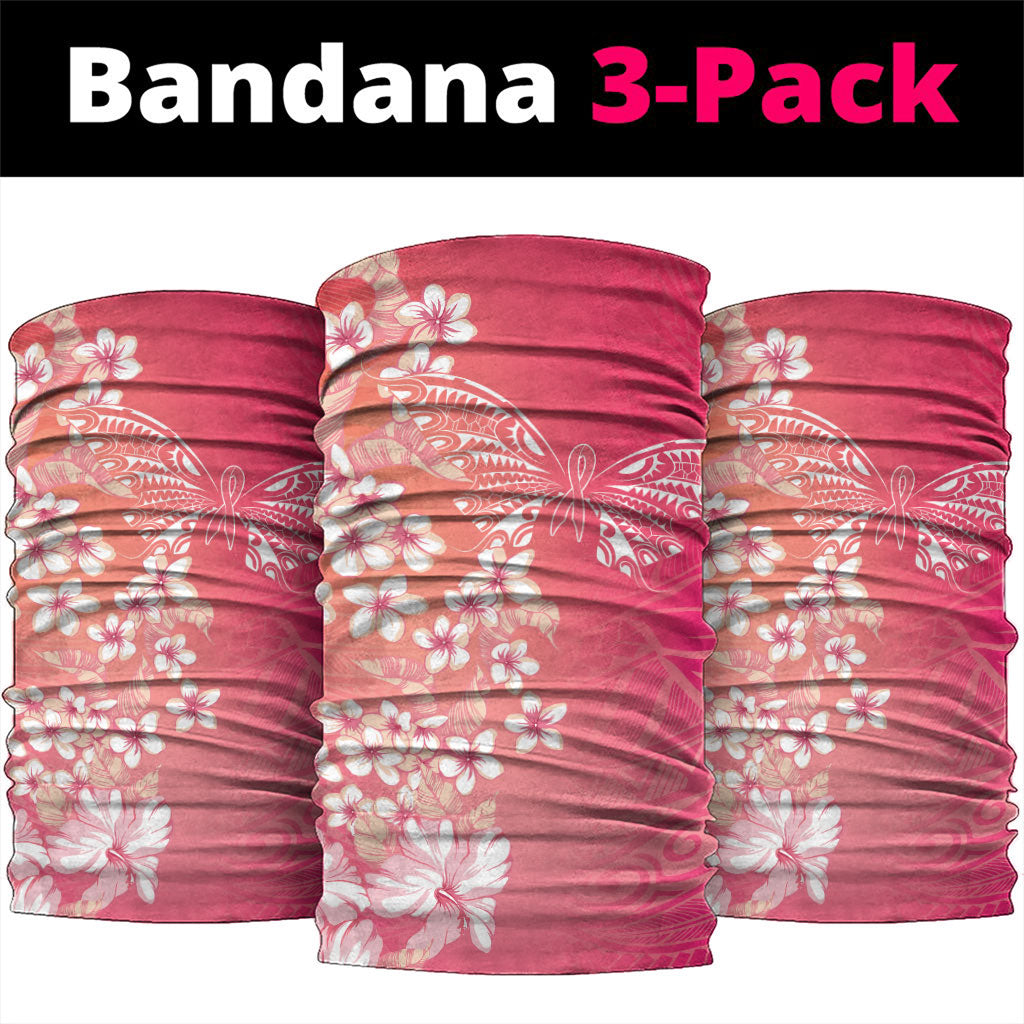 Dreamy Butterfly Polynesian - Breast Cancer Awareness Neck Gaiter Floral Vibes
