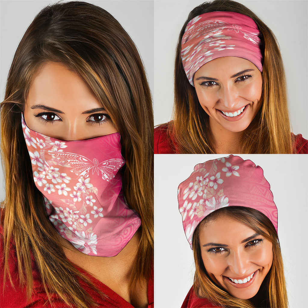 Dreamy Butterfly Polynesian - Breast Cancer Awareness Neck Gaiter Floral Vibes