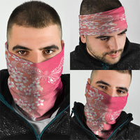 Dreamy Butterfly Polynesian - Breast Cancer Awareness Neck Gaiter Floral Vibes
