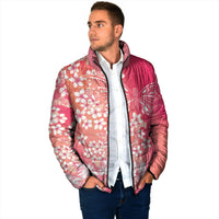 Dreamy Butterfly Polynesian - Breast Cancer Awareness Padded Jacket Floral Vibes