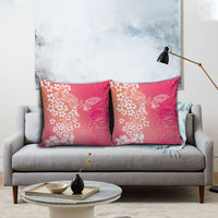 Dreamy Butterfly Polynesian - Breast Cancer Awareness Pillow Cover Floral Vibes