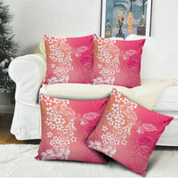 Dreamy Butterfly Polynesian - Breast Cancer Awareness Pillow Cover Floral Vibes