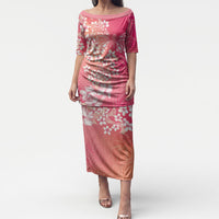Dreamy Butterfly Polynesian - Breast Cancer Awareness Puletasi Floral Vibes