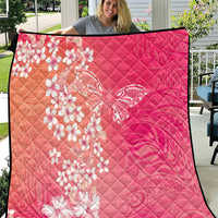 Dreamy Butterfly Polynesian - Breast Cancer Awareness Quilt Floral Vibes