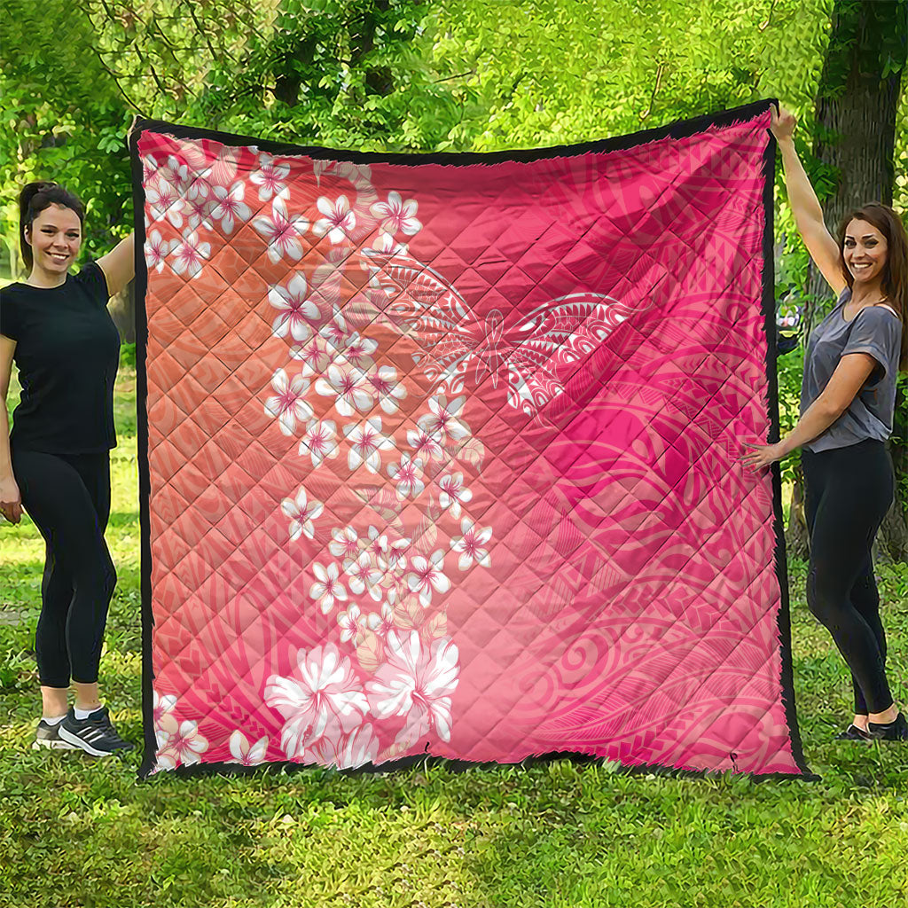 Dreamy Butterfly Polynesian - Breast Cancer Awareness Quilt Floral Vibes
