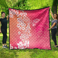 Dreamy Butterfly Polynesian - Breast Cancer Awareness Quilt Floral Vibes