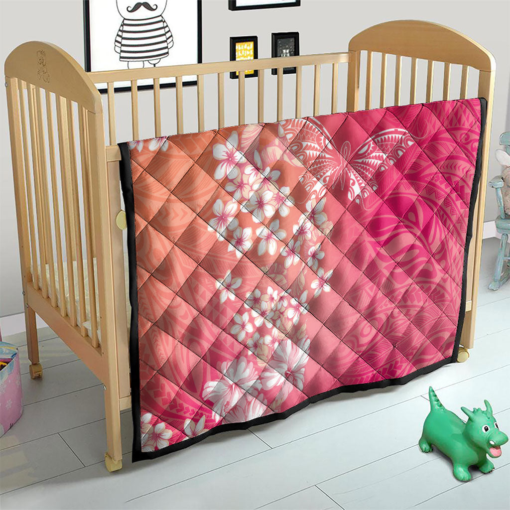 Dreamy Butterfly Polynesian - Breast Cancer Awareness Quilt Floral Vibes