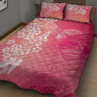 Dreamy Butterfly Polynesian - Breast Cancer Awareness Quilt Bed Set Floral Vibes