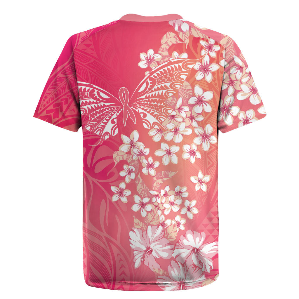 Dreamy Butterfly Polynesian - Breast Cancer Awareness Rugby Jersey Floral Vibes