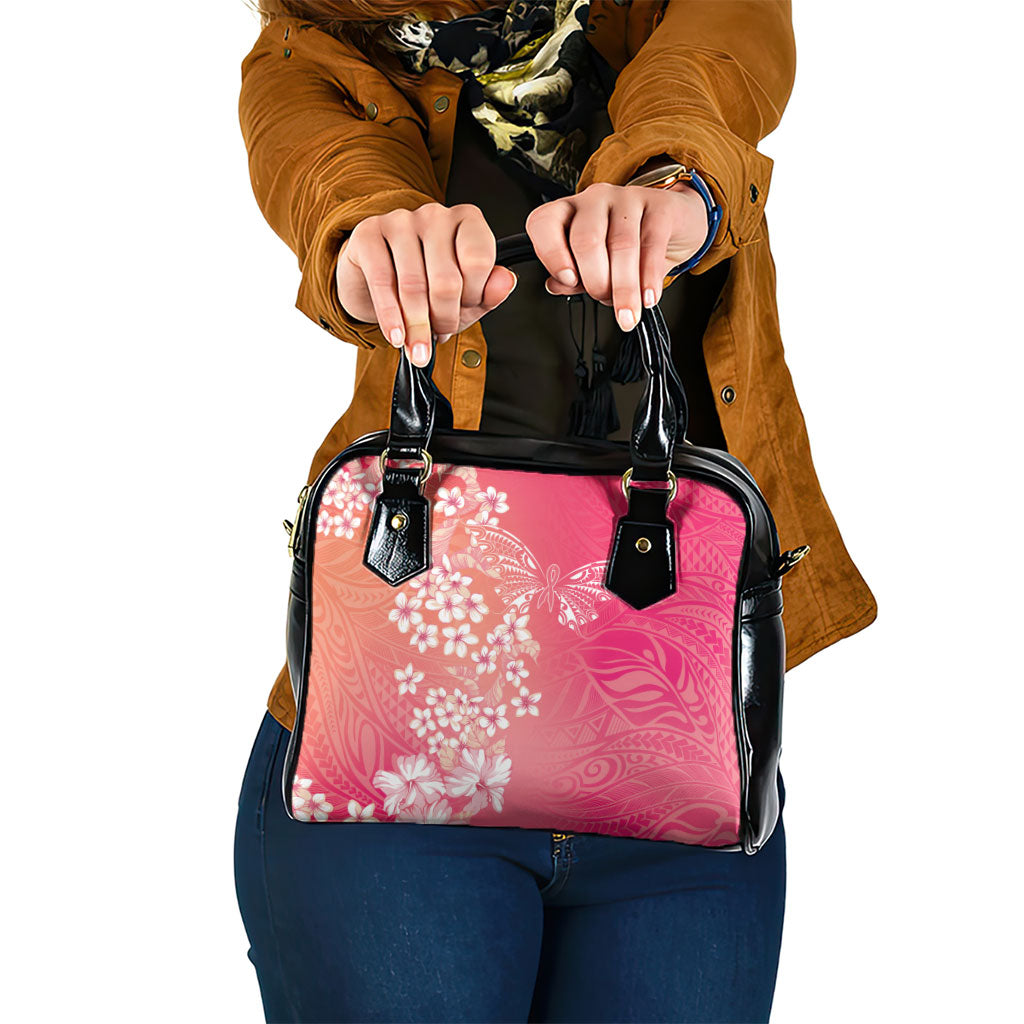Dreamy Butterfly Polynesian - Breast Cancer Awareness Shoulder Handbag Floral Vibes