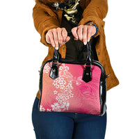 Dreamy Butterfly Polynesian - Breast Cancer Awareness Shoulder Handbag Floral Vibes