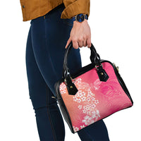 Dreamy Butterfly Polynesian - Breast Cancer Awareness Shoulder Handbag Floral Vibes