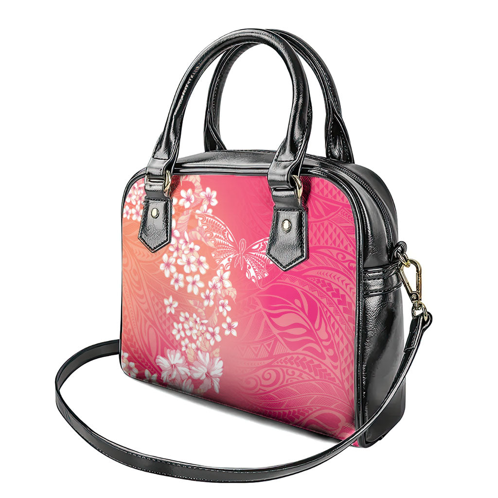 Dreamy Butterfly Polynesian - Breast Cancer Awareness Shoulder Handbag Floral Vibes