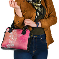 Dreamy Butterfly Polynesian - Breast Cancer Awareness Shoulder Handbag Floral Vibes