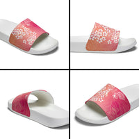 Dreamy Butterfly Polynesian - Breast Cancer Awareness Slide Sandals Floral Vibes