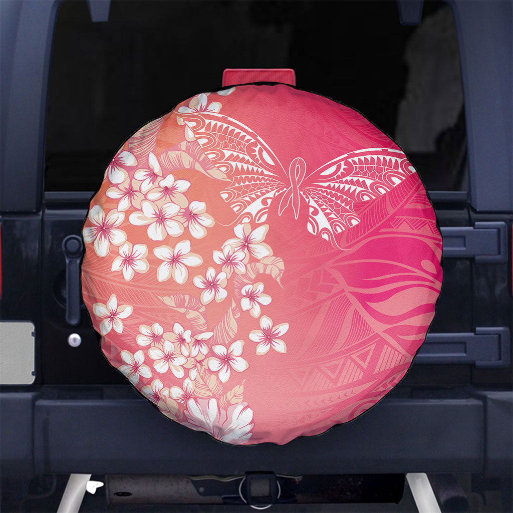 Dreamy Butterfly Polynesian - Breast Cancer Awareness Spare Tire Cover Floral Vibes