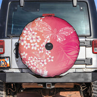 Dreamy Butterfly Polynesian - Breast Cancer Awareness Spare Tire Cover Floral Vibes