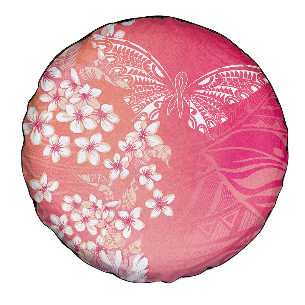 Dreamy Butterfly Polynesian - Breast Cancer Awareness Spare Tire Cover Floral Vibes