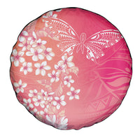 Dreamy Butterfly Polynesian - Breast Cancer Awareness Spare Tire Cover Floral Vibes