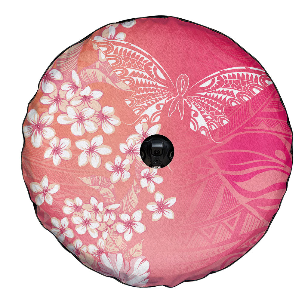 Dreamy Butterfly Polynesian - Breast Cancer Awareness Spare Tire Cover Floral Vibes