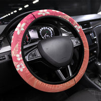 Dreamy Butterfly Polynesian - Breast Cancer Awareness Steering Wheel Cover Floral Vibes