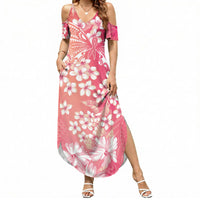 Dreamy Butterfly Polynesian - Breast Cancer Awareness Summer Maxi Dress Floral Vibes