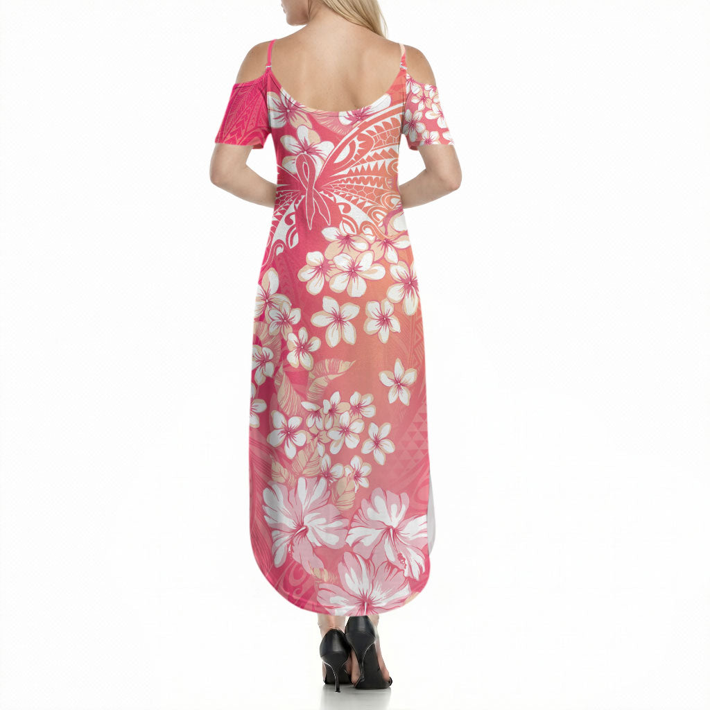 Dreamy Butterfly Polynesian - Breast Cancer Awareness Summer Maxi Dress Floral Vibes