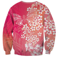Dreamy Butterfly Polynesian - Breast Cancer Awareness Sweatshirt Floral Vibes