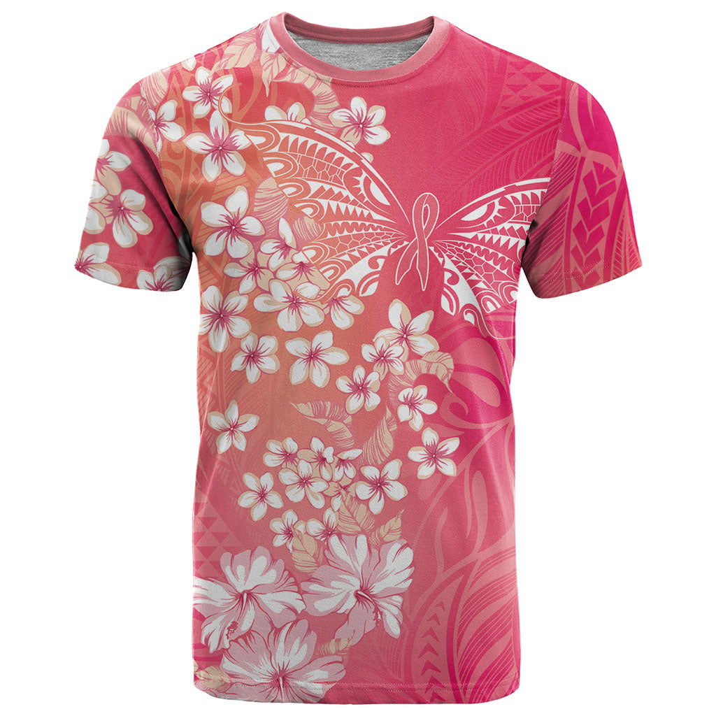 Dreamy Butterfly Polynesian - Breast Cancer Awareness T Shirt Floral Vibes