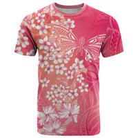 Dreamy Butterfly Polynesian - Breast Cancer Awareness T Shirt Floral Vibes
