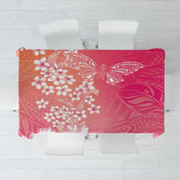 Dreamy Butterfly Polynesian - Breast Cancer Awareness Tablecloth Floral Vibes