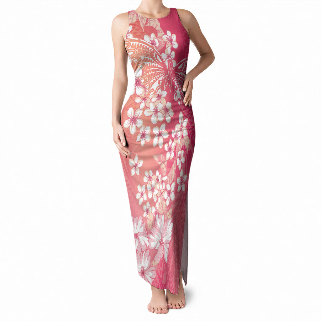 Dreamy Butterfly Polynesian - Breast Cancer Awareness Tank Maxi Dress Floral Vibes