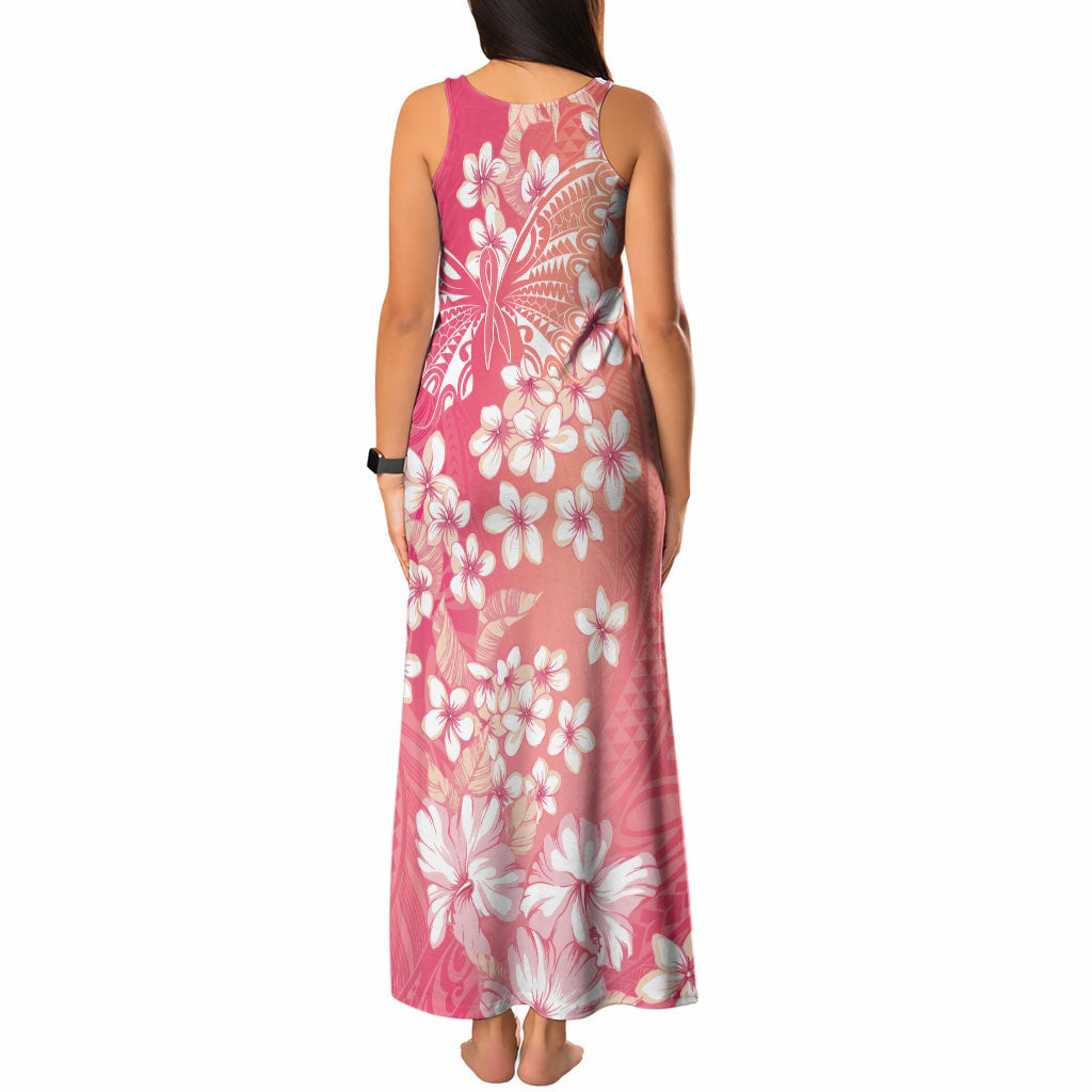 Dreamy Butterfly Polynesian - Breast Cancer Awareness Tank Maxi Dress Floral Vibes