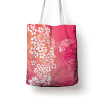 Dreamy Butterfly Polynesian - Breast Cancer Awareness Tote Bag Floral Vibes