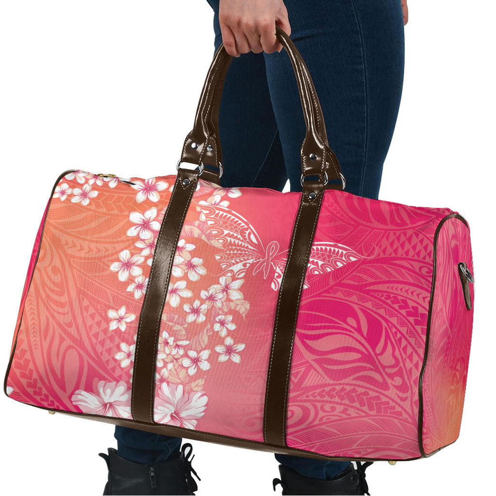 Dreamy Butterfly Polynesian - Breast Cancer Awareness Travel Bag Floral Vibes