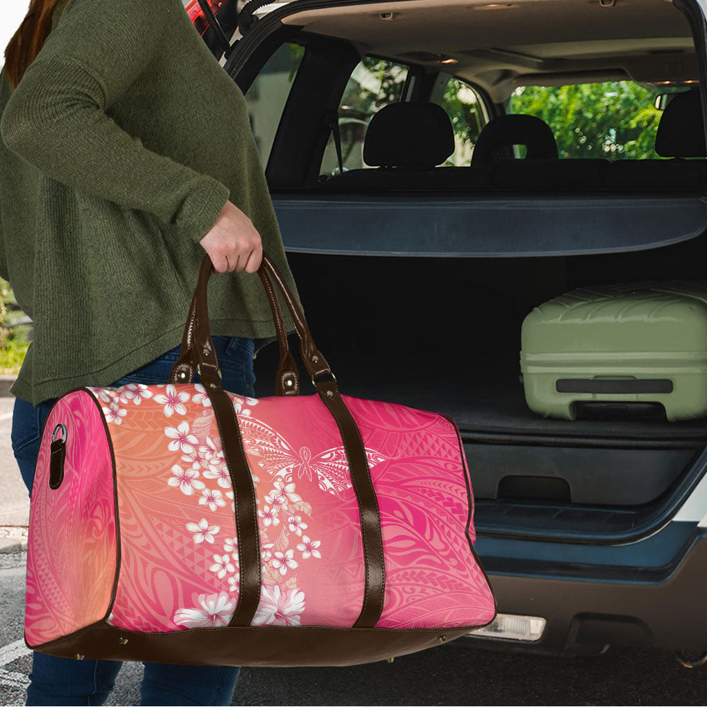 Dreamy Butterfly Polynesian - Breast Cancer Awareness Travel Bag Floral Vibes