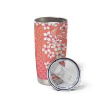 Dreamy Butterfly Polynesian - Breast Cancer Awareness Tumbler Cup Floral Vibes