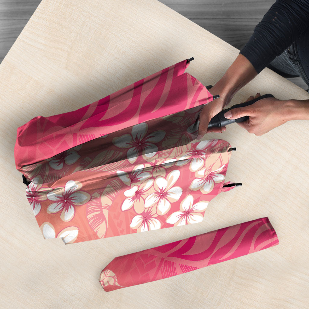 Dreamy Butterfly Polynesian - Breast Cancer Awareness Umbrella Floral Vibes