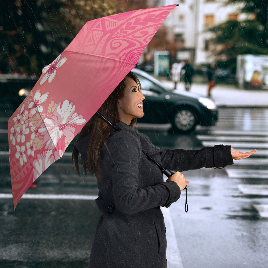 Dreamy Butterfly Polynesian - Breast Cancer Awareness Umbrella Floral Vibes