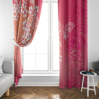 Dreamy Butterfly Polynesian - Breast Cancer Awareness Window Curtain Floral Vibes
