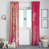 Dreamy Butterfly Polynesian - Breast Cancer Awareness Window Curtain Floral Vibes