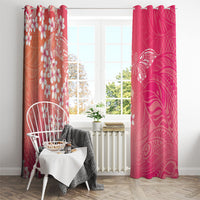 Dreamy Butterfly Polynesian - Breast Cancer Awareness Window Curtain Floral Vibes