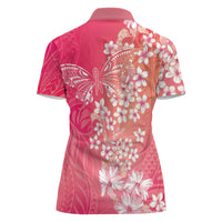 Dreamy Butterfly Polynesian - Breast Cancer Awareness Women Polo Shirt Floral Vibes