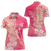 Dreamy Butterfly Polynesian - Breast Cancer Awareness Women Polo Shirt Floral Vibes