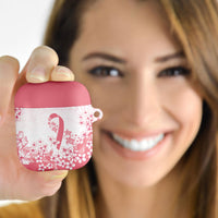 Breast Cancer Awareness Polynesian AirPods Case Floral Pink Ribbon