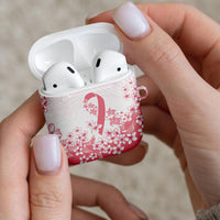 Breast Cancer Awareness Polynesian AirPods Case Floral Pink Ribbon
