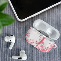 Breast Cancer Awareness Polynesian AirPods Case Floral Pink Ribbon