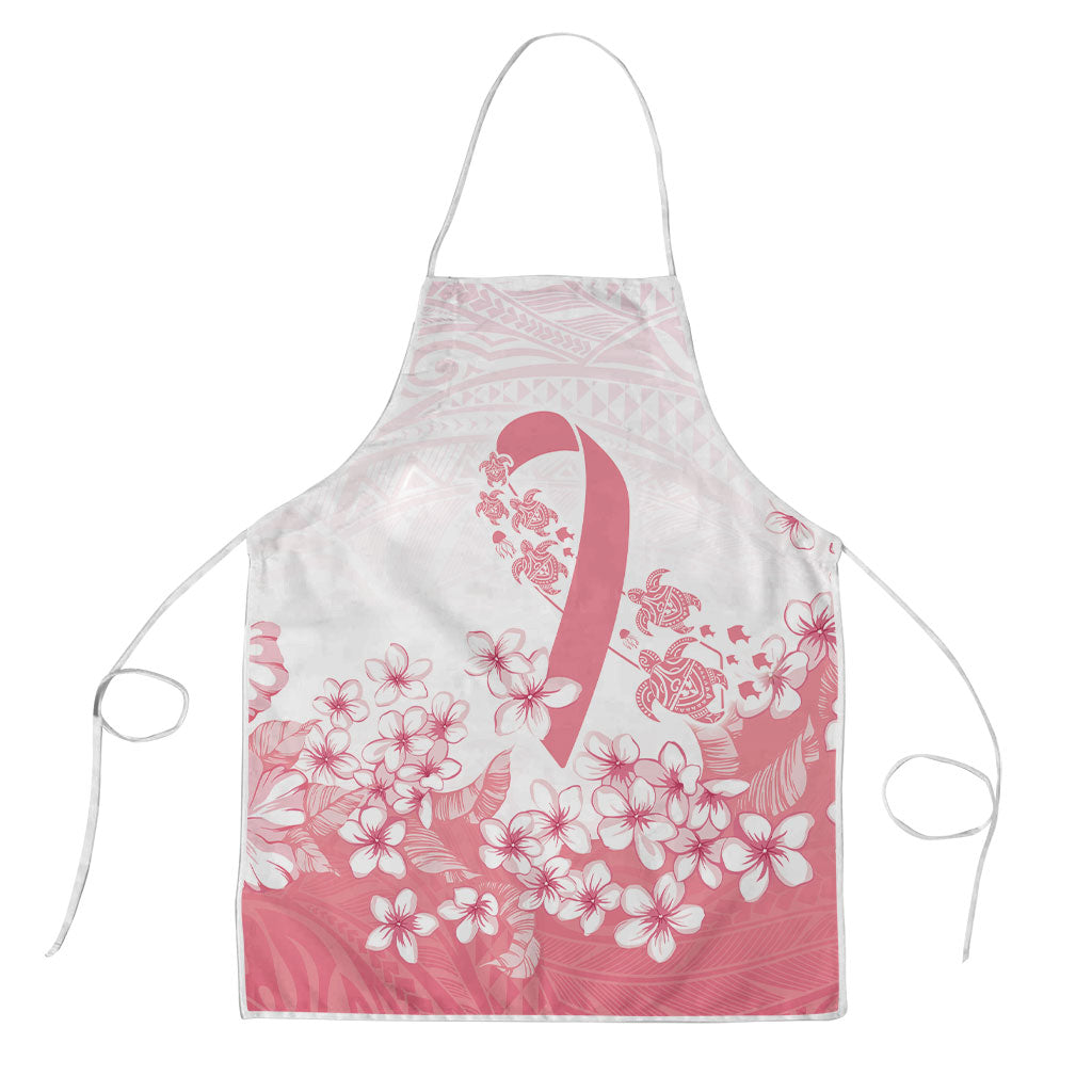Breast Cancer Awareness Polynesian Apron Floral Pink Ribbon