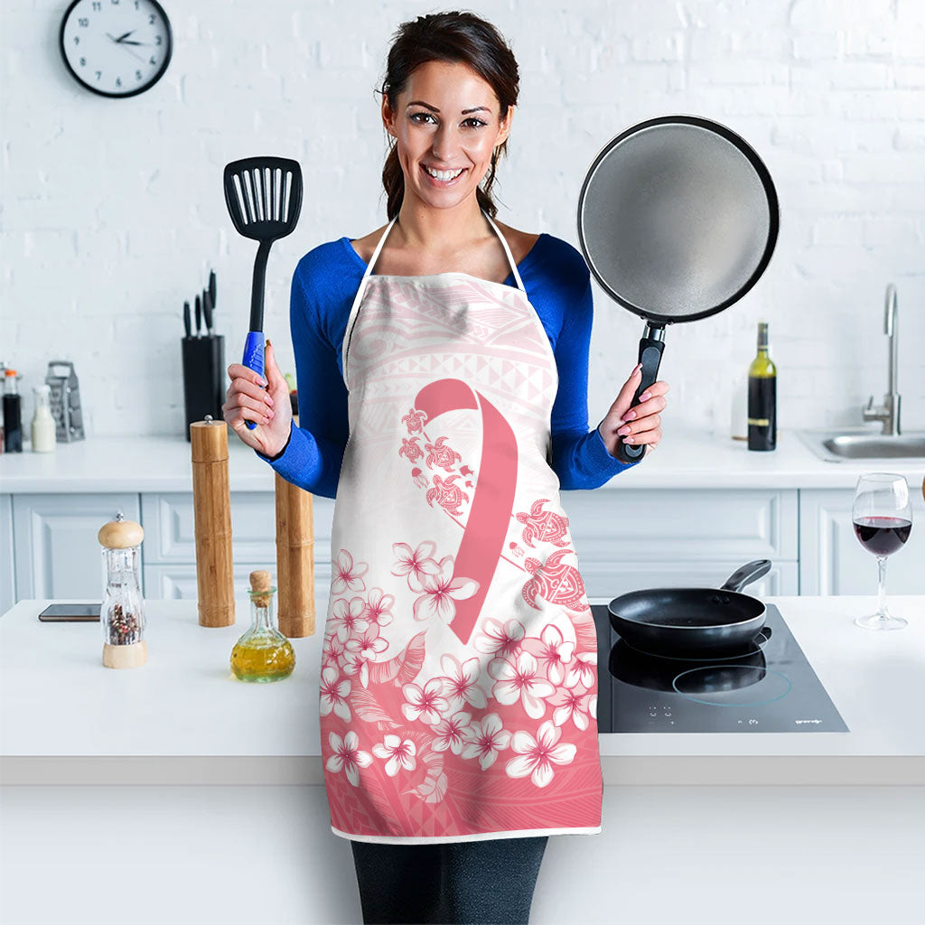 Breast Cancer Awareness Polynesian Apron Floral Pink Ribbon